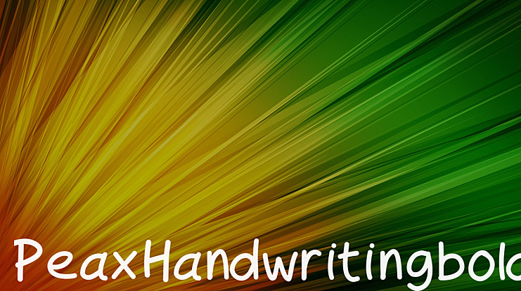 PeaxHandwritingbold Font Family