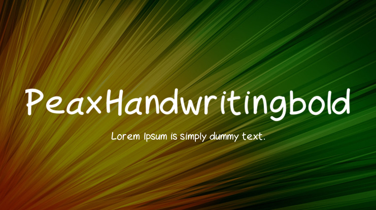 PeaxHandwritingbold Font Family
