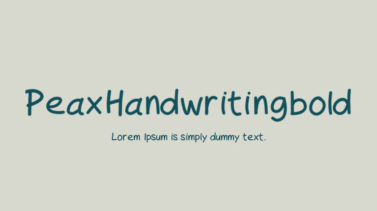 PeaxHandwritingbold Font Family