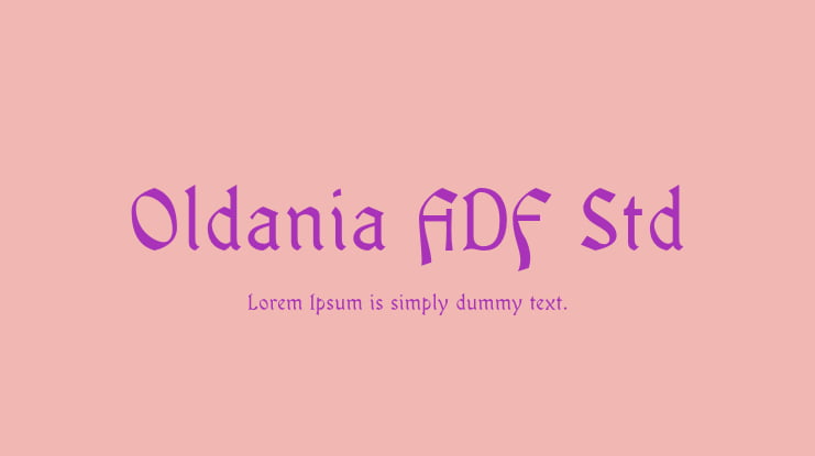 Oldania ADF Std Font Family