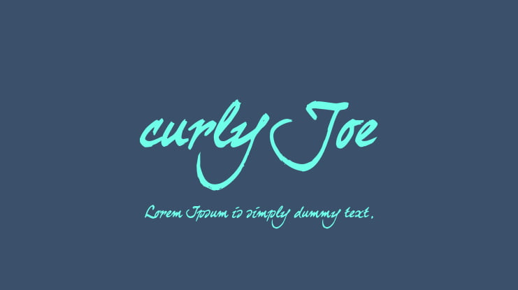 curlyJoe Font
