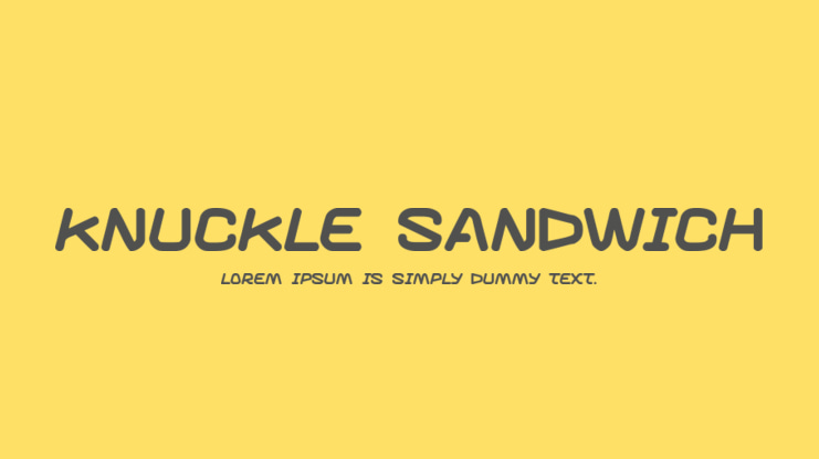Knuckle sandwich Font