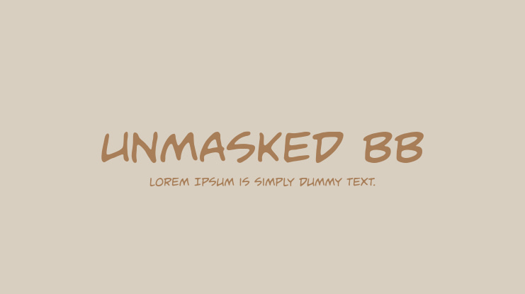 Unmasked BB Font Family