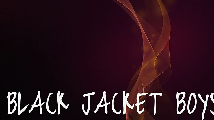 black jacket boys Font Family
