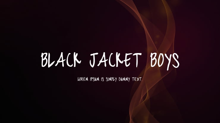 black jacket boys Font Family