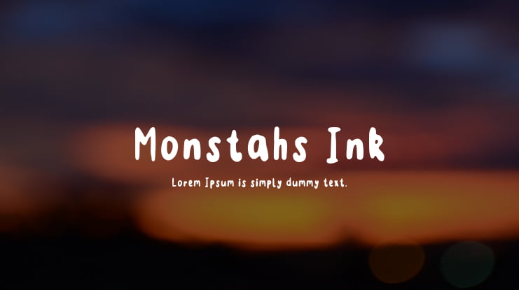 Monstahs Ink Font