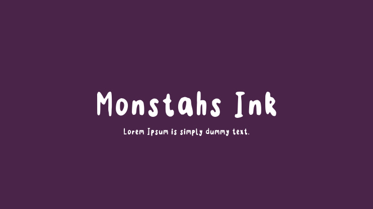 Monstahs Ink Font