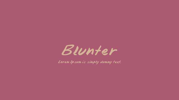 Blunter Font