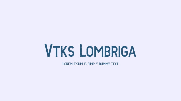 Vtks Lombriga Font