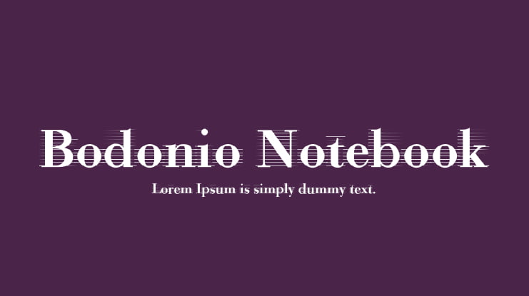 Bodonio Notebook Font Family