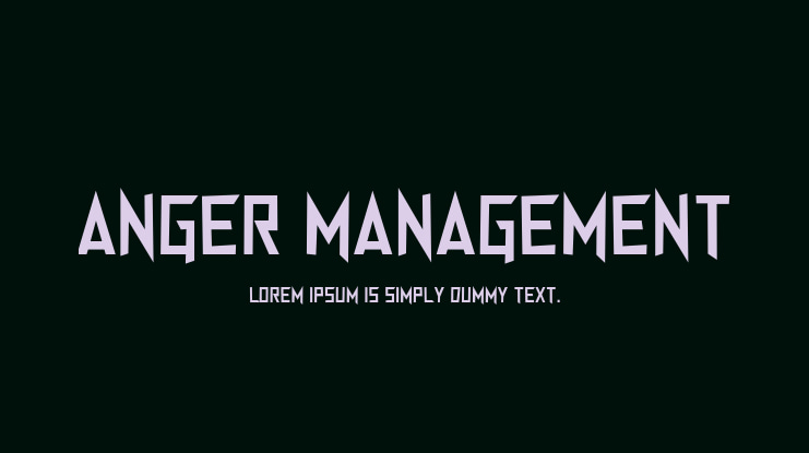 Anger Management Font