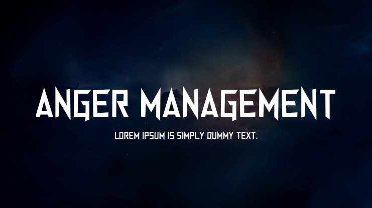 Anger Management Font