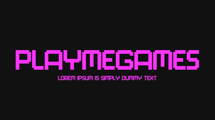 PlayMeGames Font