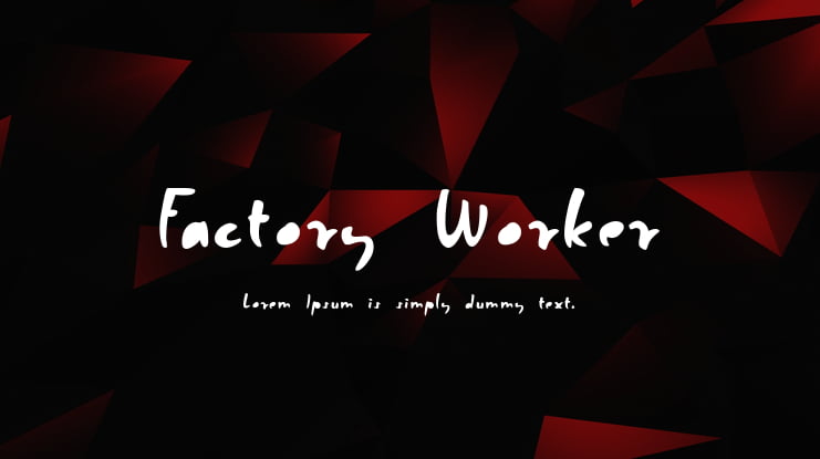 Factory Worker Font