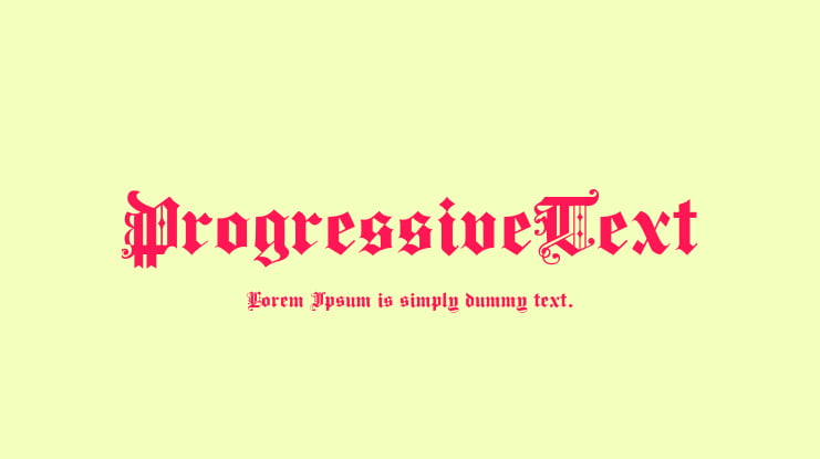 ProgressiveText Font