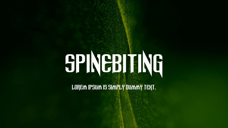 Spinebiting Font