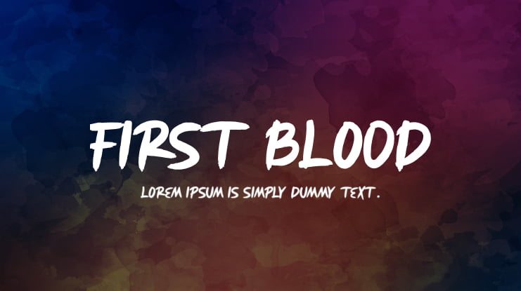 FIRST BLOOD Font