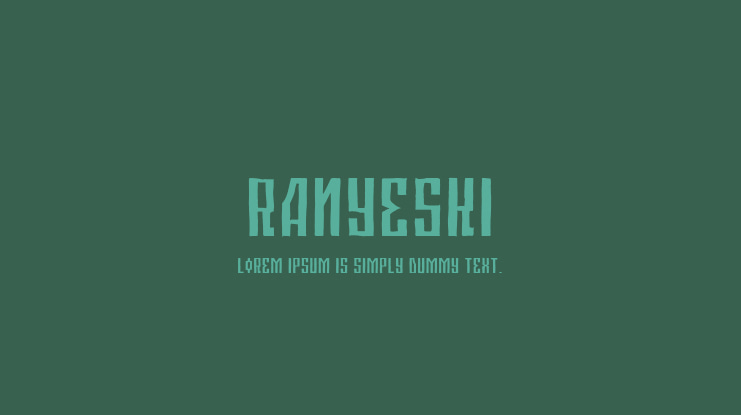 Ranyeski Font