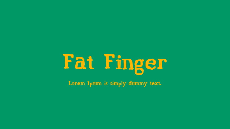 Fat Finger Font