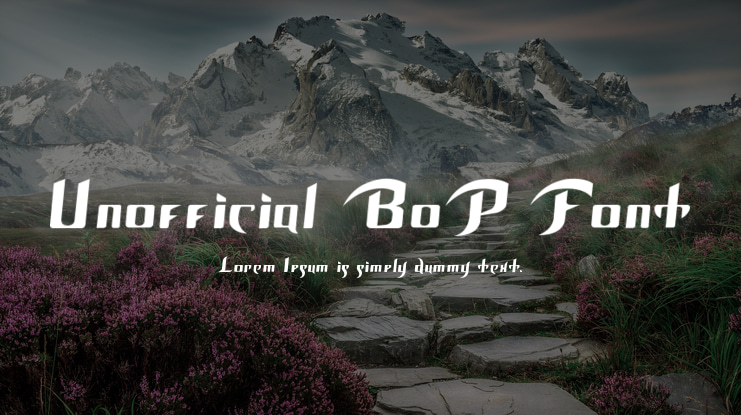 Unofficial BoP Font