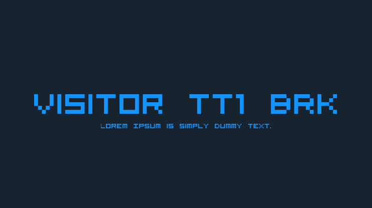 Visitor TT1 BRK Font Family