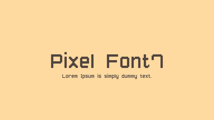 Pixel Font7 Font