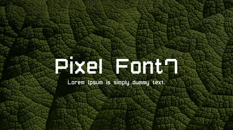 Pixel Font7 Font