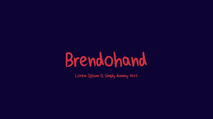 Brendohand Font