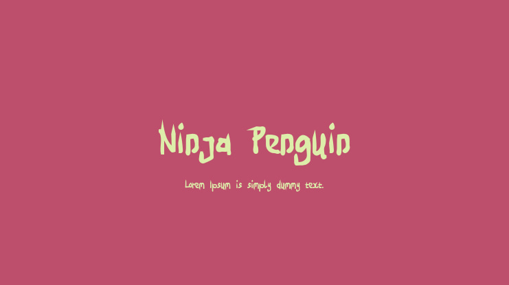 Ninja Penguin Font