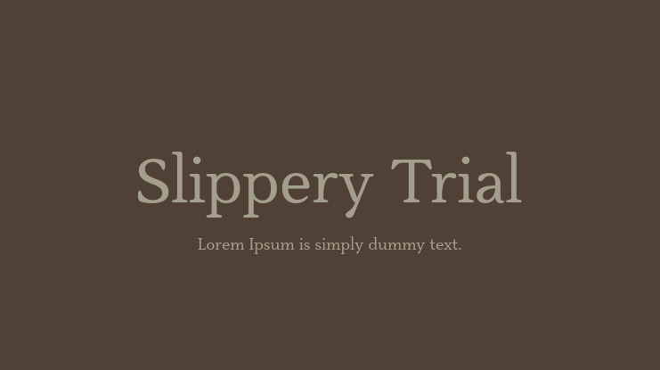 Slippery Trial Font Family