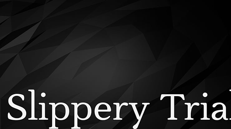 Slippery Trial Font Family