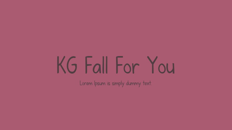 KG Fall For You Font Family