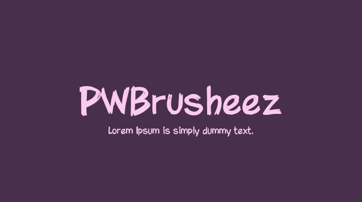 PWBrusheez Font