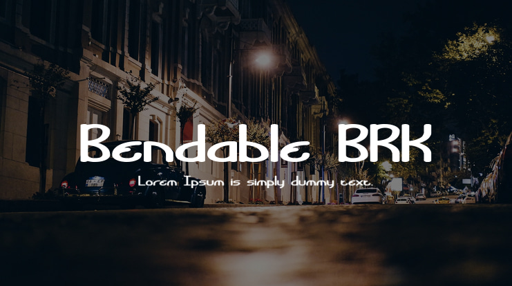 Bendable BRK Font