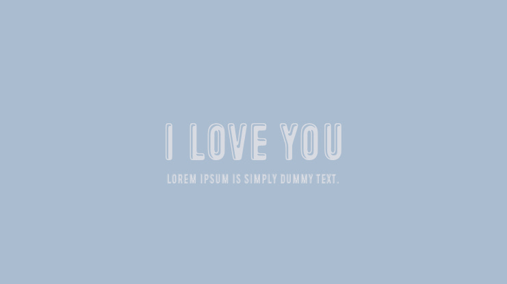 I love you Font