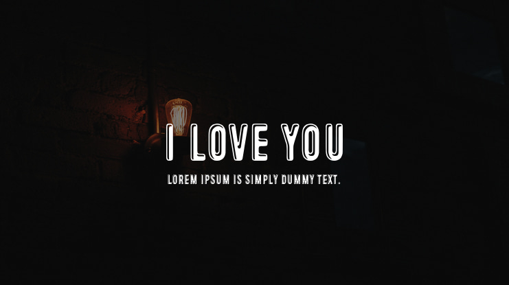 I love you Font