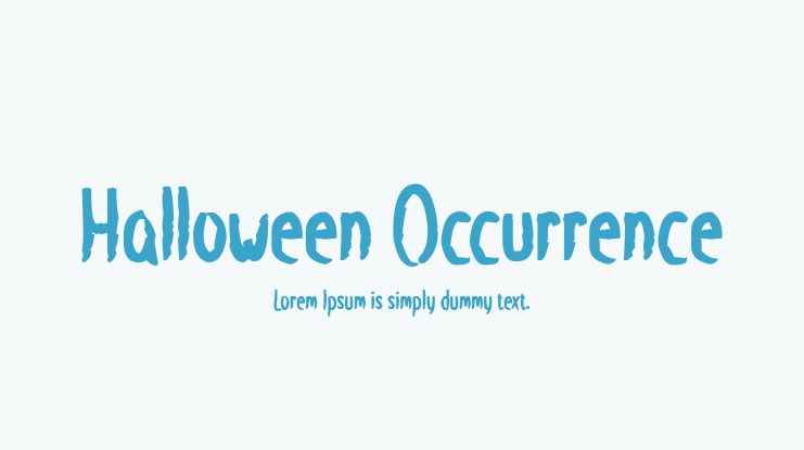 Halloween Occurrence Font