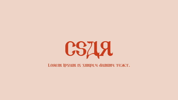 CSAR Font Family