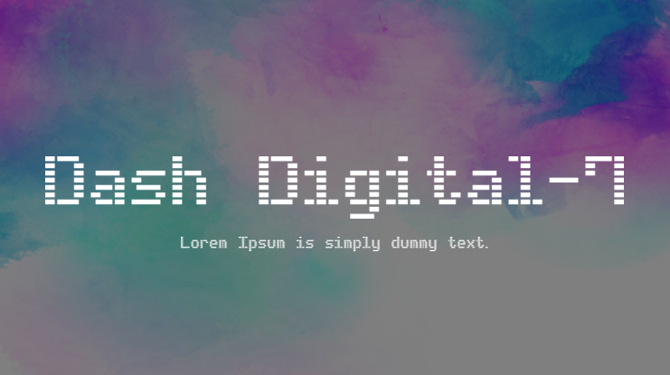 Dash Digital-7 Font