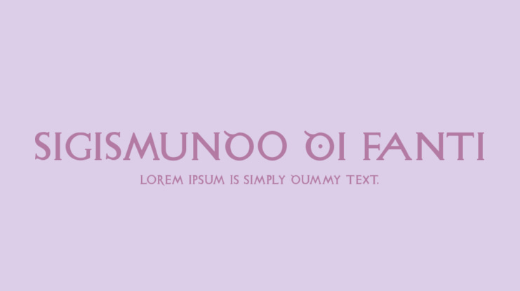Sigismundo Di Fanti Font