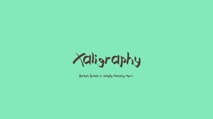 Xaligraphy Font Family