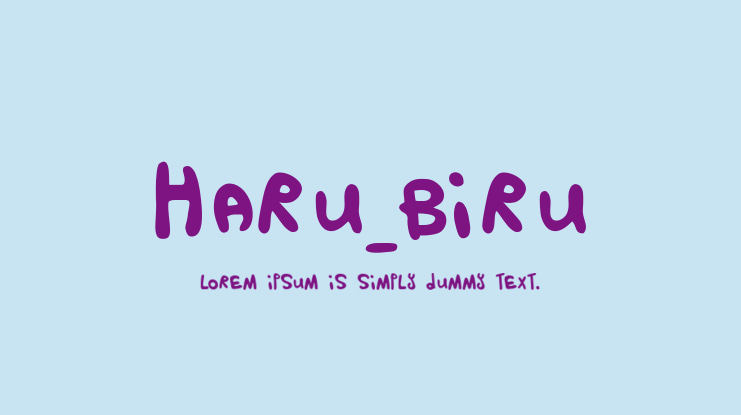 HARU_BIRU Font