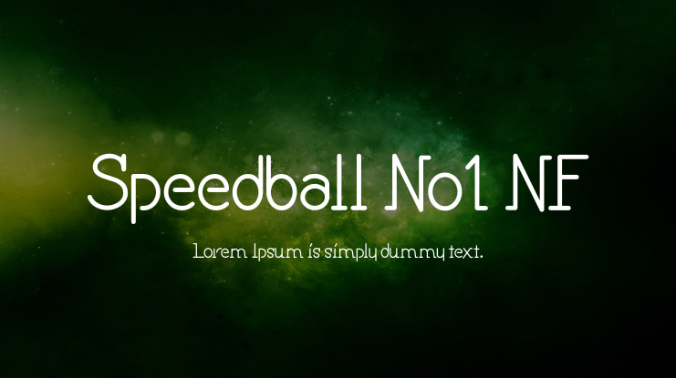 Speedball No1 NF Font Family