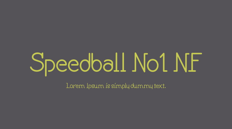 Speedball No1 NF Font Family