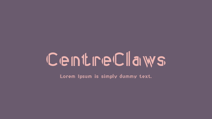 CentreClaws Font Family