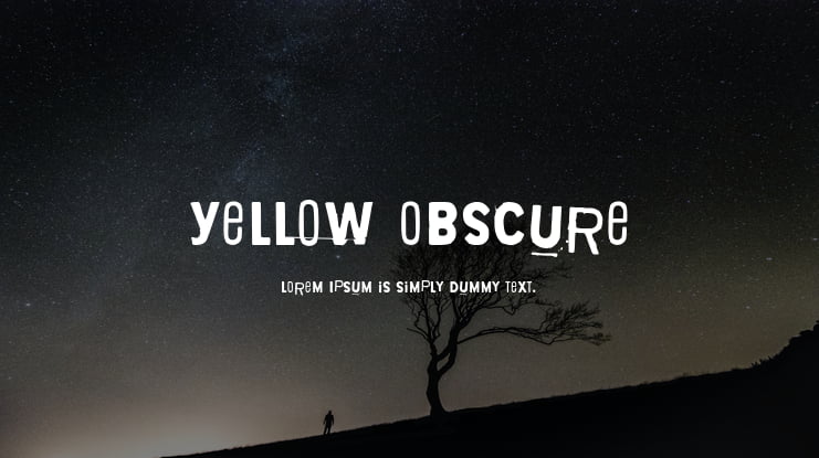 Yellow Obscure Font