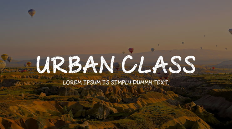 Urban Class Font