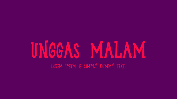 Unggas Malam Font