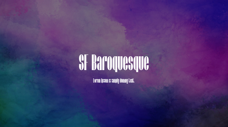 SF Baroquesque Font Family