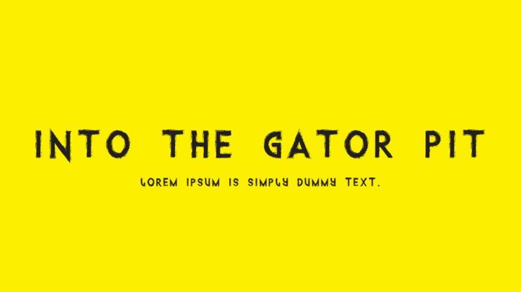 Into the Gator Pit Font